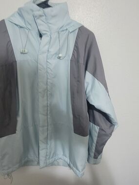 Woolrich Light Blue and Gray Ski Shell Jacket